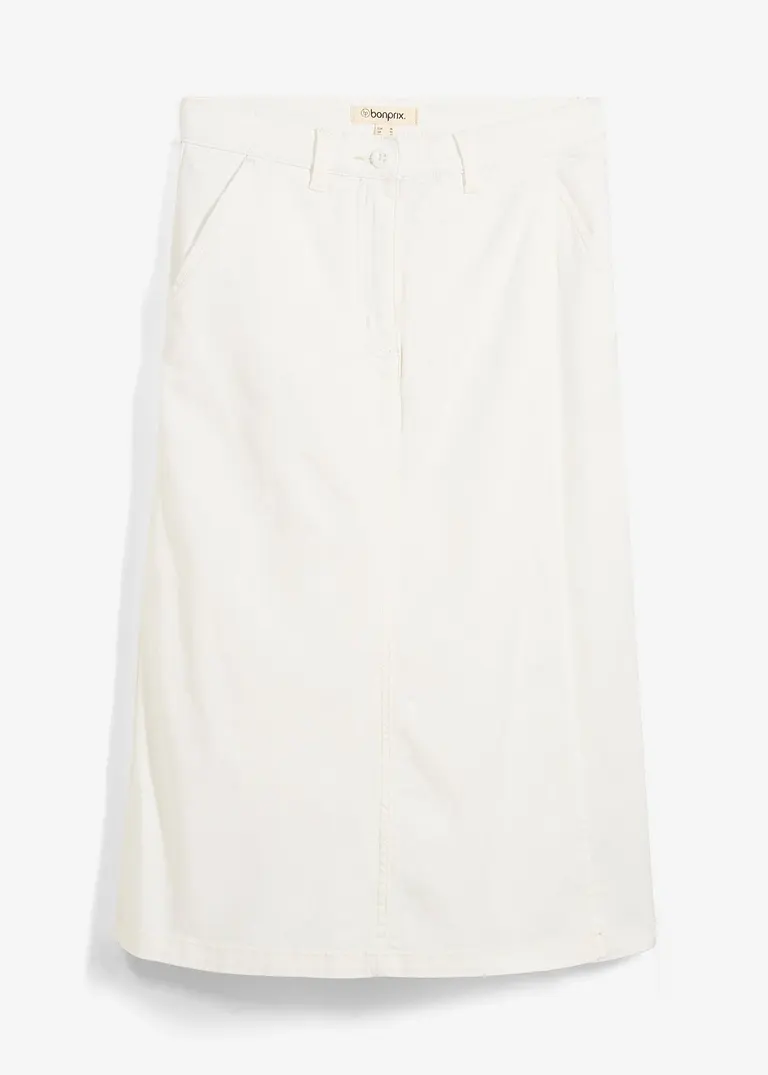 Bonprix Midirock Mit Mittelhohem Bund Mit Gürtelschlaufen Vordertaschen Sowie Reißverschluss Und Metallhaken Als Verschluss