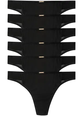 bonprix Mikrofaser String mit Feel-Comfort-Effekt - schwarz