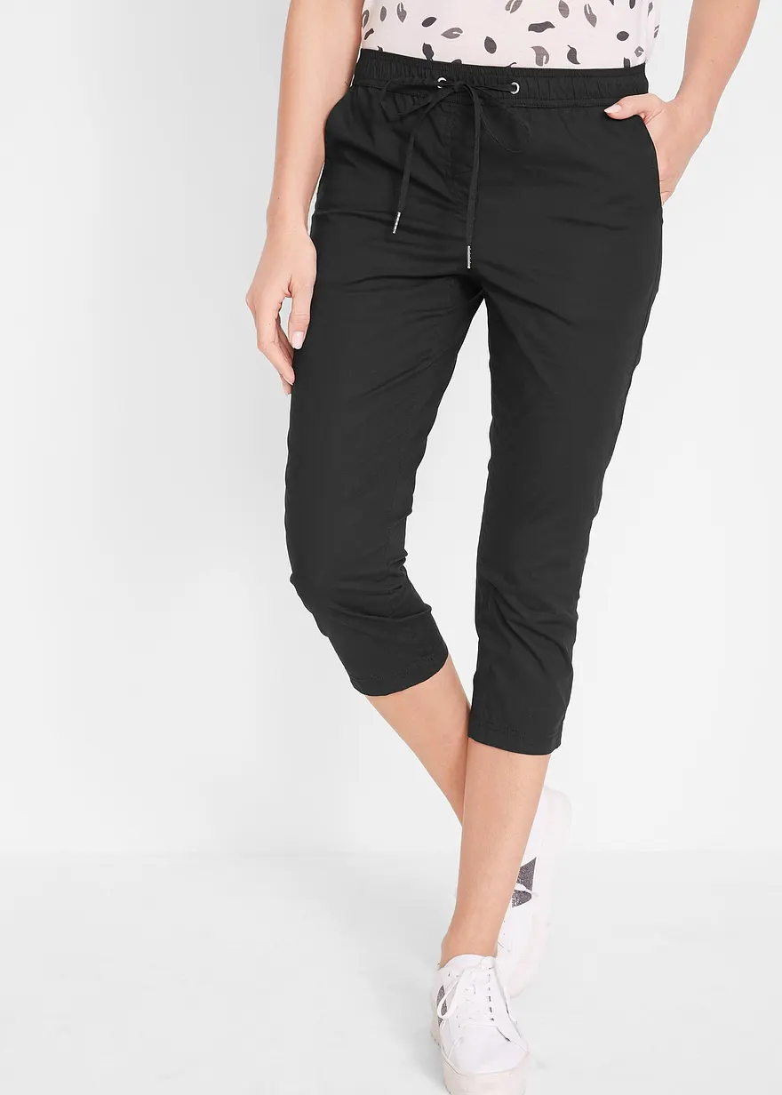 Bonprix Mit Elastischen Bund Mit Bindeband - Schwarz - Damen