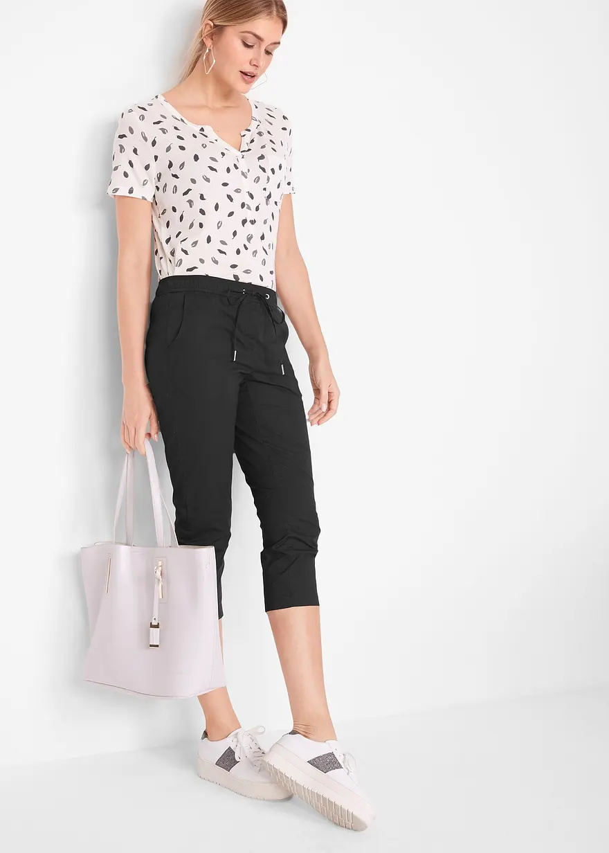 Bonprix Mit Elastischen Bund Mit Bindeband - Schwarz - Damen