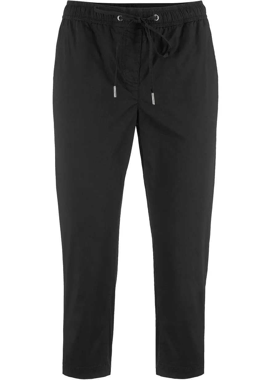 bonprix Mit elastischen Bund mit Bindeband - schwarz - Damen