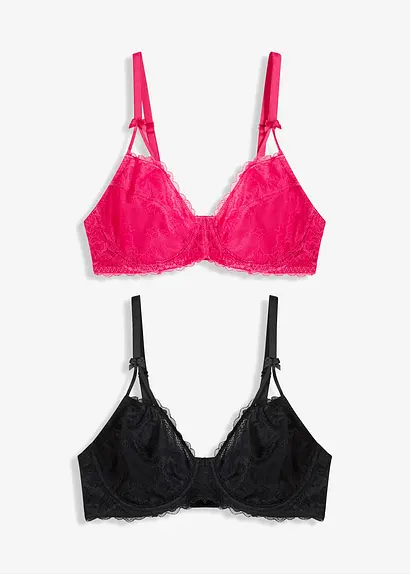 bonprix Mit süßen Trägern und im praktischen Doppelpack - Damen