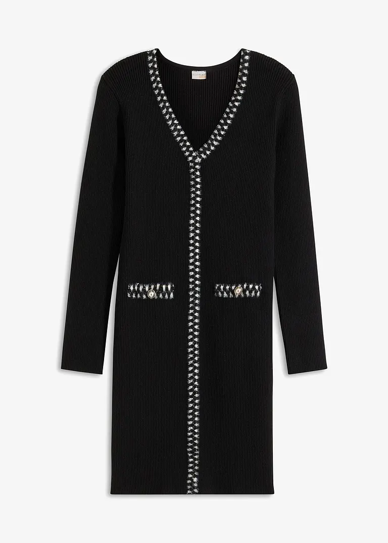 bonprix Modenr und feminin: Strickkleid im Business-Optik mit dekorativen Verzierungen