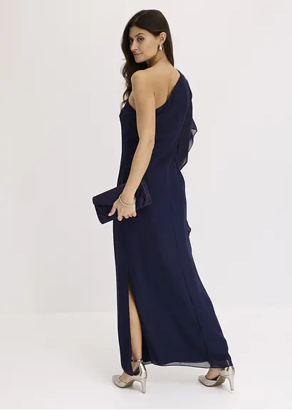 Bonprix Modern Und Feminin: Abendkleid Aus Feinem Chiffon Mit One-Shoulder-Ausschnitt