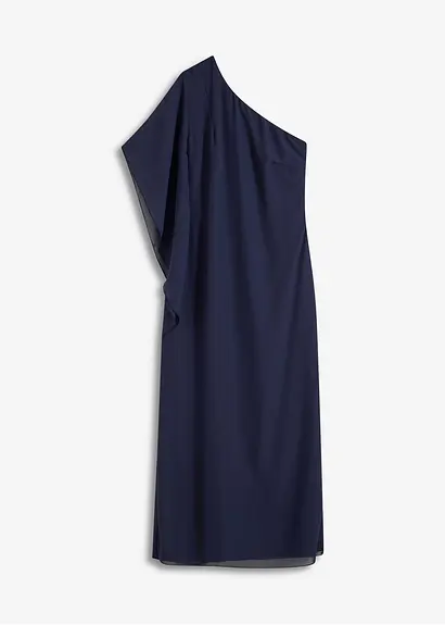 bonprix Modern und feminin: Abendkleid aus feinem Chiffon mit One-Shoulder-Ausschnitt
