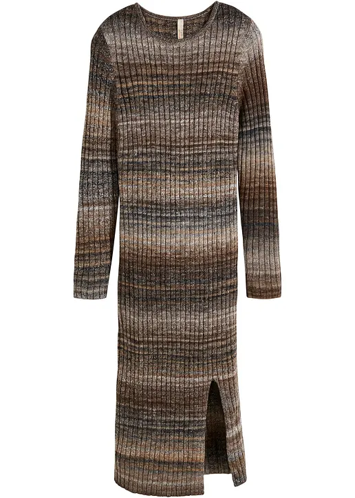 bonprix Modern und Feminin: figurbetontes Strickkleid mit langem Schlitz