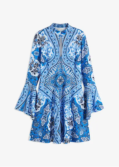 bonprix Modern und Feminin: Jerseykleid mit Cut-Out am Ausschnitt und mit platzierten Druck