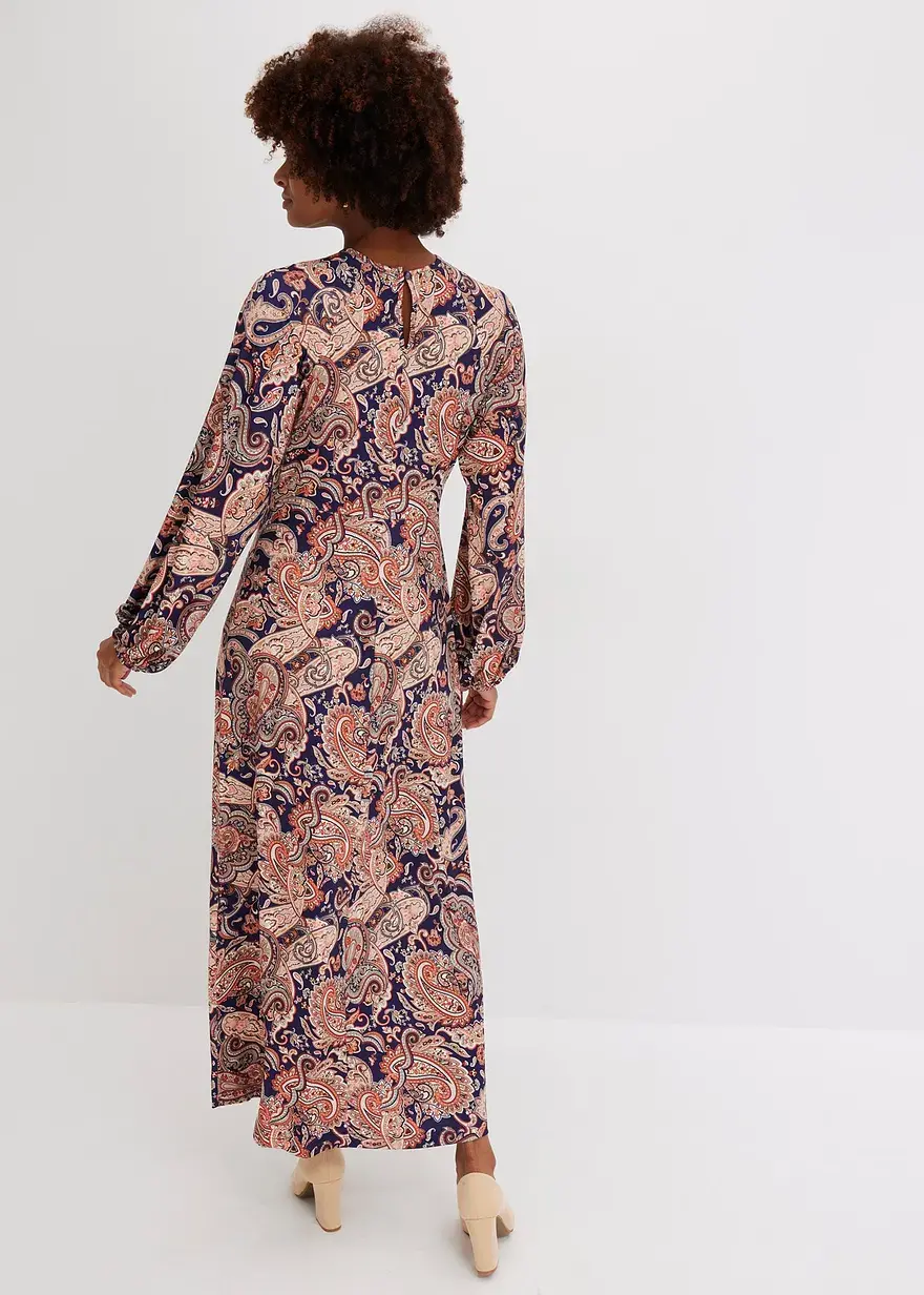 Bonprix Modern Und Feminin: Jerseykleid Mit Drapierung Am Ausschnitt