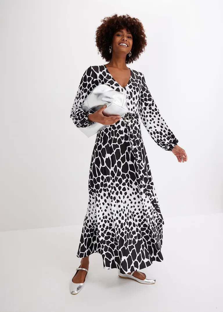 Bonprix Modern Und Feminin: Maxikleid In Jersey Mit Taillenband Und Metallring