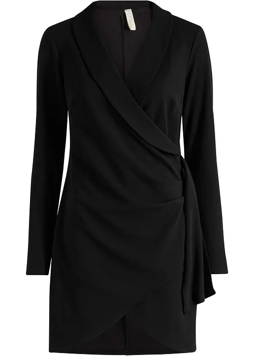 bonprix Modern und feminin: Minikleid aus strukturiertem Crepe im Wickel-Optik mit Bindedetail am Rock