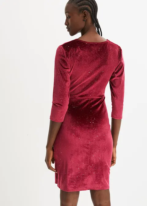 Bonprix Modern Und Feminin: Samtkleid In Wickeloptik Mit Besetzten Strasssteinen Und Raffungsdetails Machen Dieses Kleid Perfekt Für Besondere Anlässe