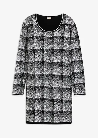 bonprix Modern und feminin: Strickkleid mit kariertem Jacquard-Muster