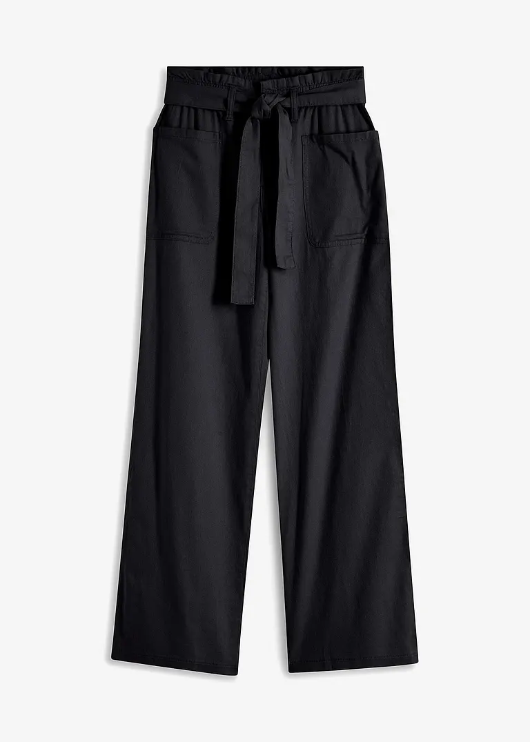 bonprix Moderne 7/8 Hose im Paperpag-Stil - schwarz - Damen