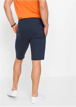 Bonprix Moderne Basic Sweat-Bermuda Mit Kontrastfarbener Kordel. - Blau