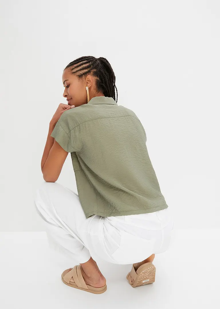 Bonprix Moderne Bluse In Leichtem Boxy-Schnitt. - Grün - Damen