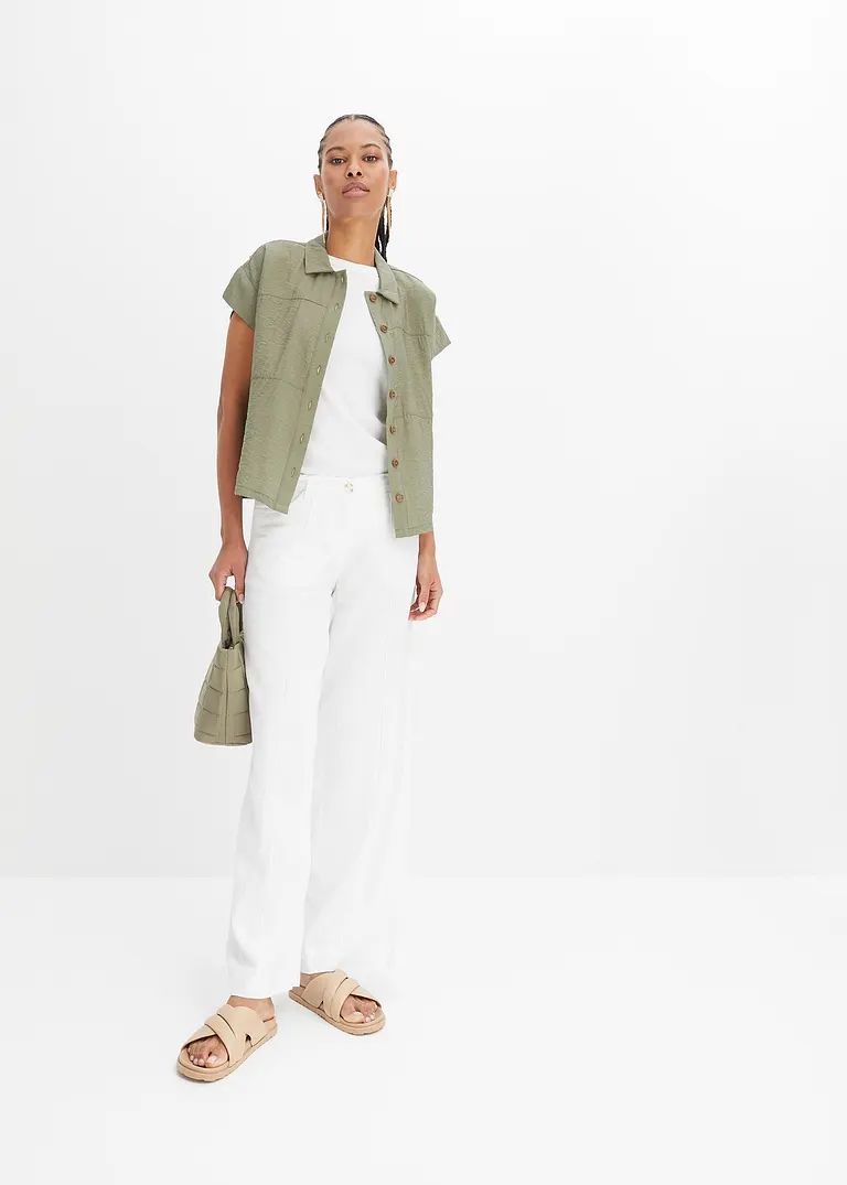 Bonprix Moderne Bluse In Leichtem Boxy-Schnitt. - Grün - Damen