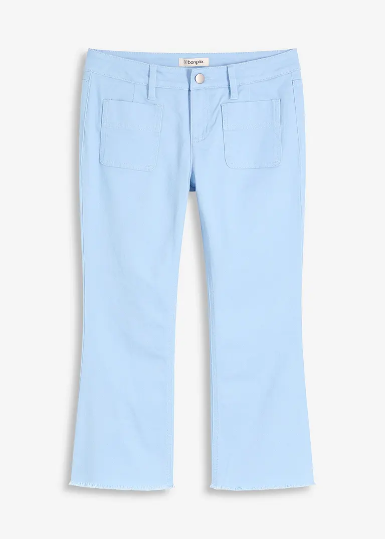 bonprix Moderne Capri-Hose mit aufgesetzten Taschen - blau