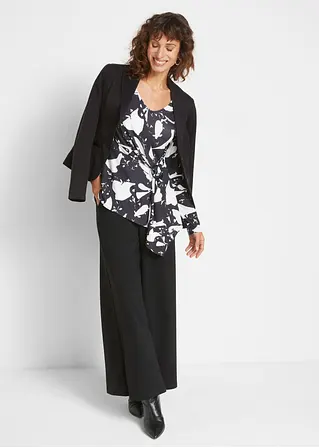 Bonprix Moderne Culotte Mit Weitem Bein - Schwarz Regular