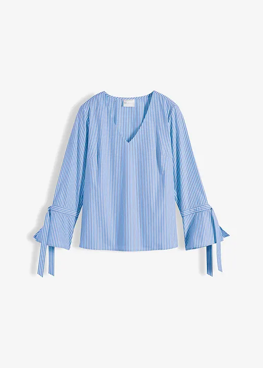 bonprix Moderne gestreifte Tunika mit 7/8 Arm - blau - Damen