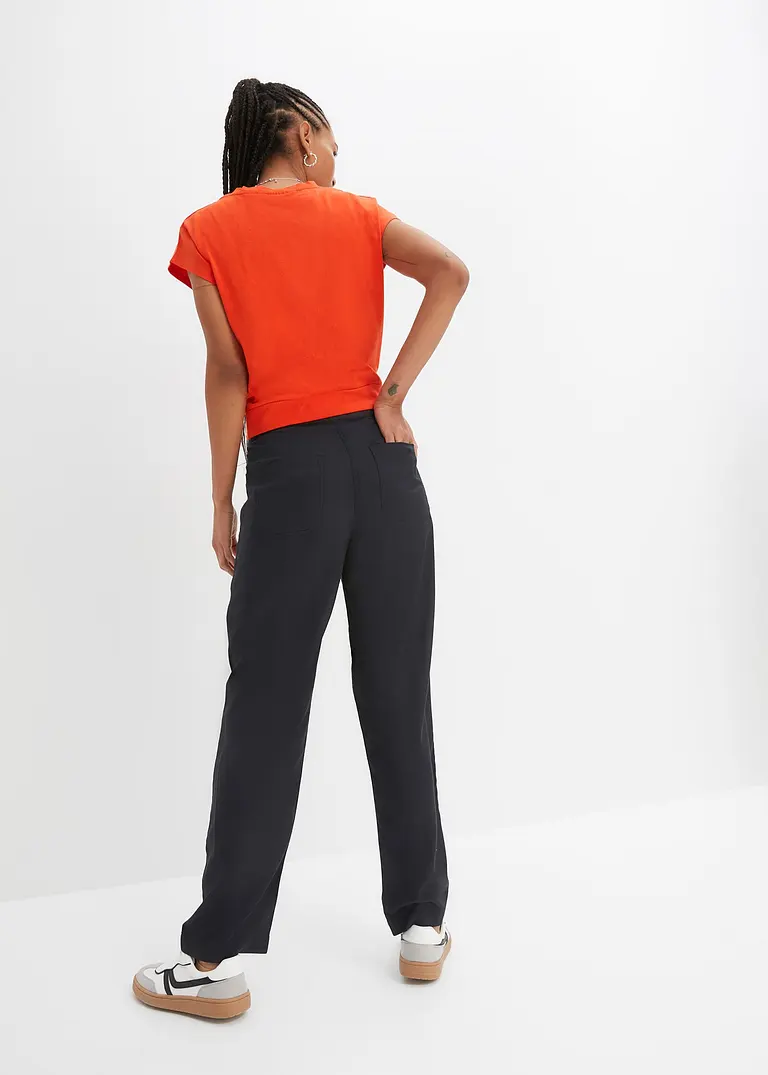 Bonprix Moderne Hose Aus Einer Gewebten Qualität - Schwarz