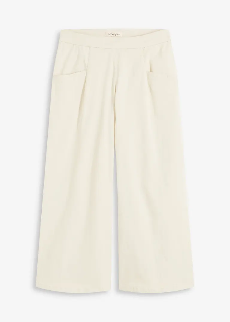 bonprix Moderne Hose aus festem Material im Culotte-Stil - beige - Damen