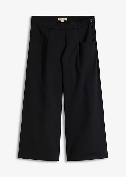 bonprix Moderne Hose aus festem Material im Culotte-Stil - schwarz