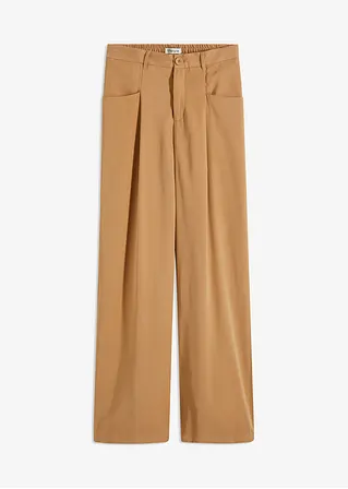 bonprix Moderne Hose mit Taschen und Gummibund - beige - Damen