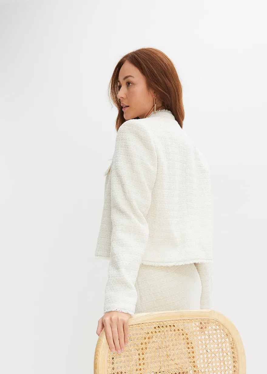 Bonprix Moderne Jacke Mit Strukturmuster - Beige - Damen