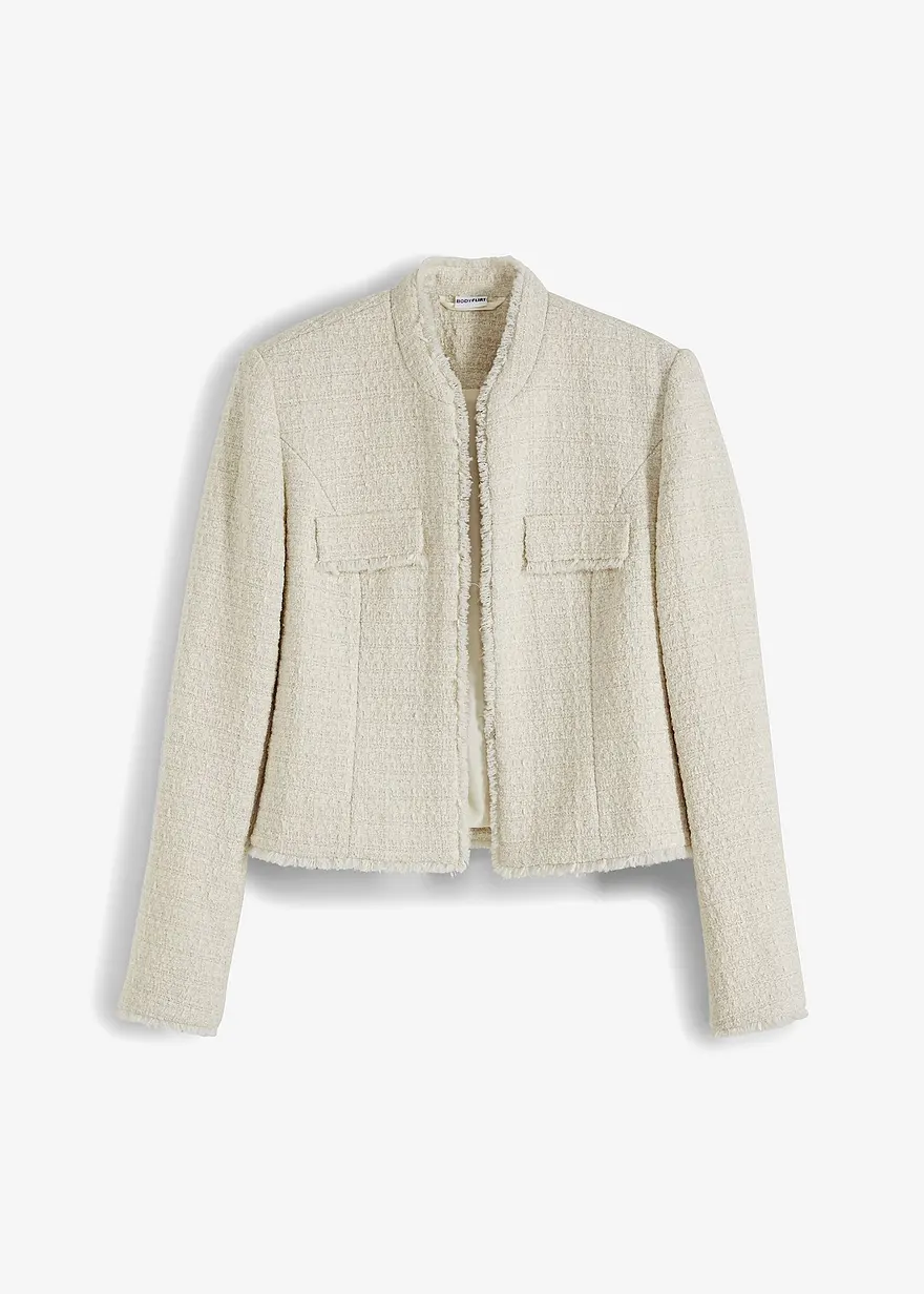 bonprix Moderne Jacke mit Strukturmuster - beige - Damen