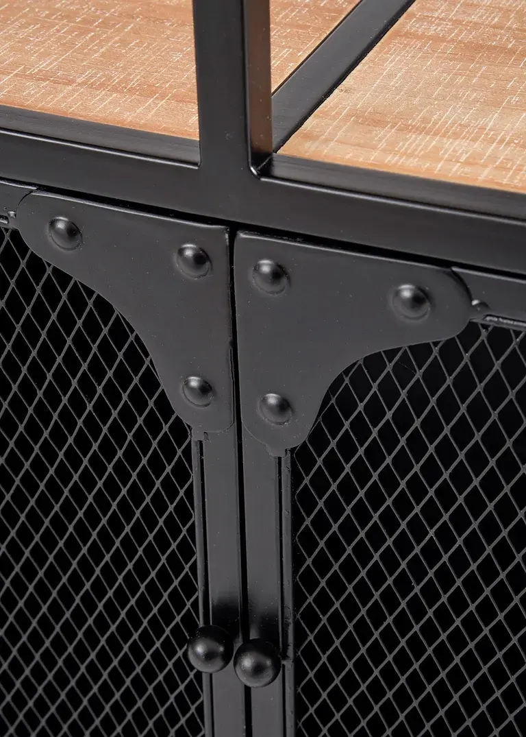 Bonprix Moderne Kombi Aus Holz Und Metall - Schwarz Schmal