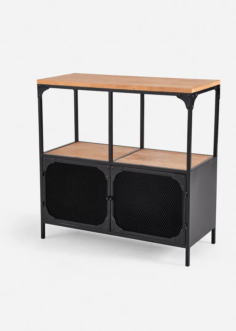 bonprix Moderne Kombi aus Holz und Metall - schwarz schmal