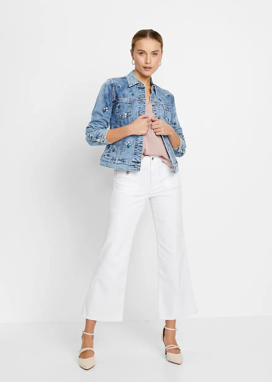 Bonprix Moderne Leicht Glänzende Bluse Mit Henley-Kragen - Rosa