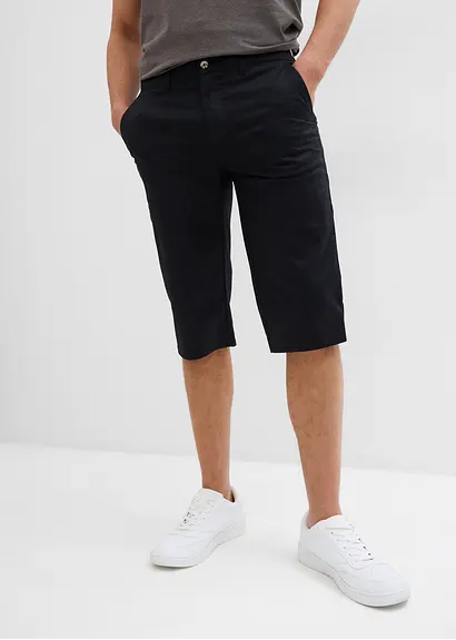 Bonprix Moderne Long-Bermuda In Leichter Qualität - Schwarz