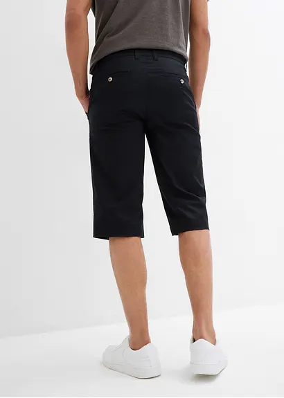 Bonprix Moderne Long-Bermuda In Leichter Qualität - Schwarz