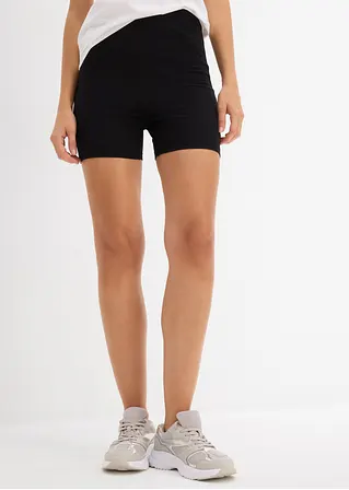 Bonprix Moderne Radlerhose Aus Bio-Baumwolle - Schwarz/hellsand