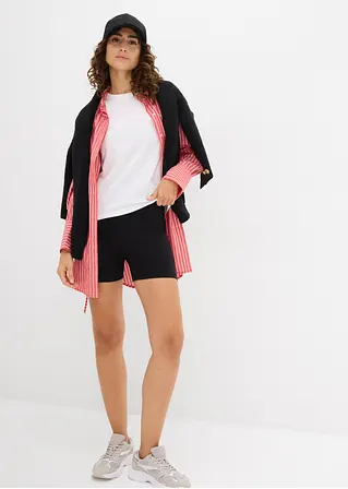 Bonprix Moderne Radlerhose Aus Bio-Baumwolle - Schwarz/hellsand