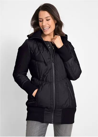 Bonprix Moderne Stepp-Jacke Mit Kapuze In Figurformender Passform - Damen