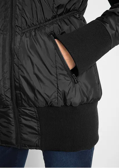 Bonprix Moderne Stepp-Jacke Mit Kapuze In Figurformender Passform - Damen