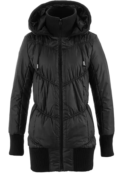 bonprix Moderne Stepp-Jacke mit Kapuze in figurformender Passform - Damen