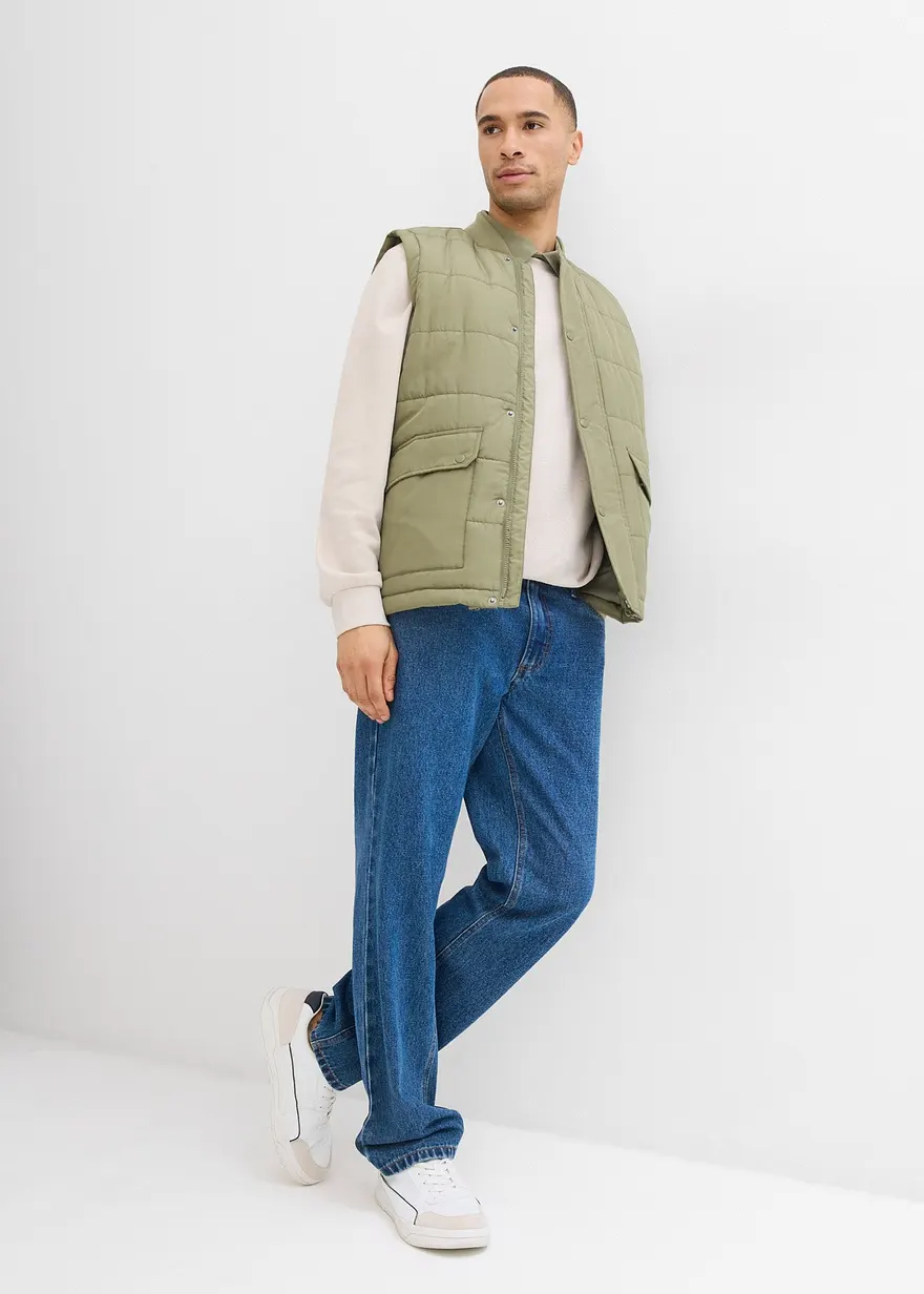 Bonprix Moderne Steppweste Mit Reißverschlussöffnung Und Aufgesetzten Taschen