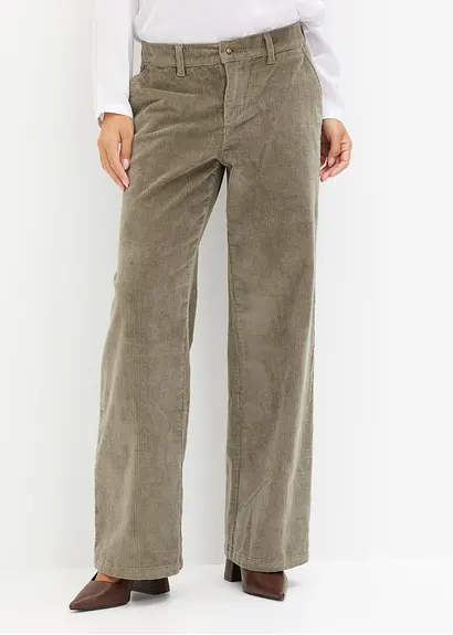 Bonprix Moderne Weitgeschnittene Hose - Grau Regular - Damen