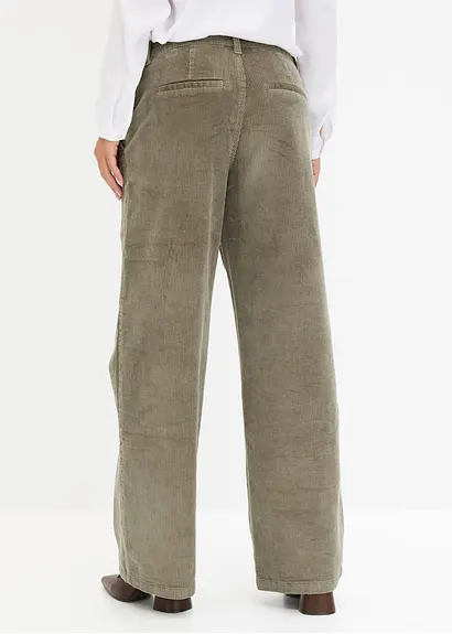 Bonprix Moderne Weitgeschnittene Hose - Grau Regular - Damen
