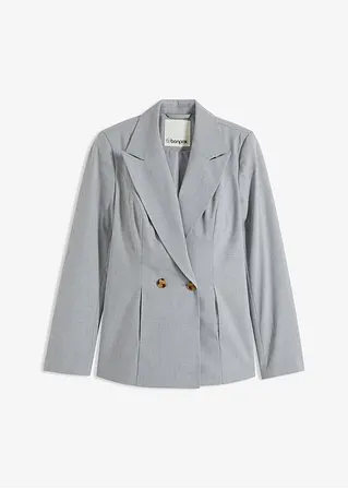 bonprix Moderner Blazer mit doppelter Knopfleiste - grau