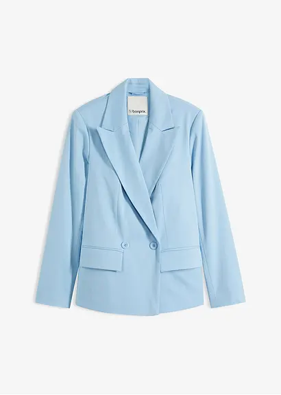 bonprix Moderner Blazer mit doppelter Knopfreihe - blau regular - Damen