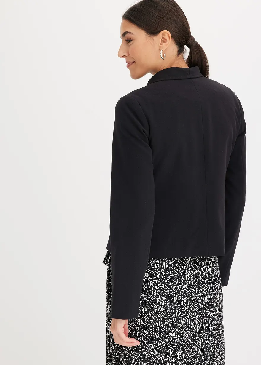 Bonprix Moderner Blouson Mit Reißverschluss - Schwarz - Damen