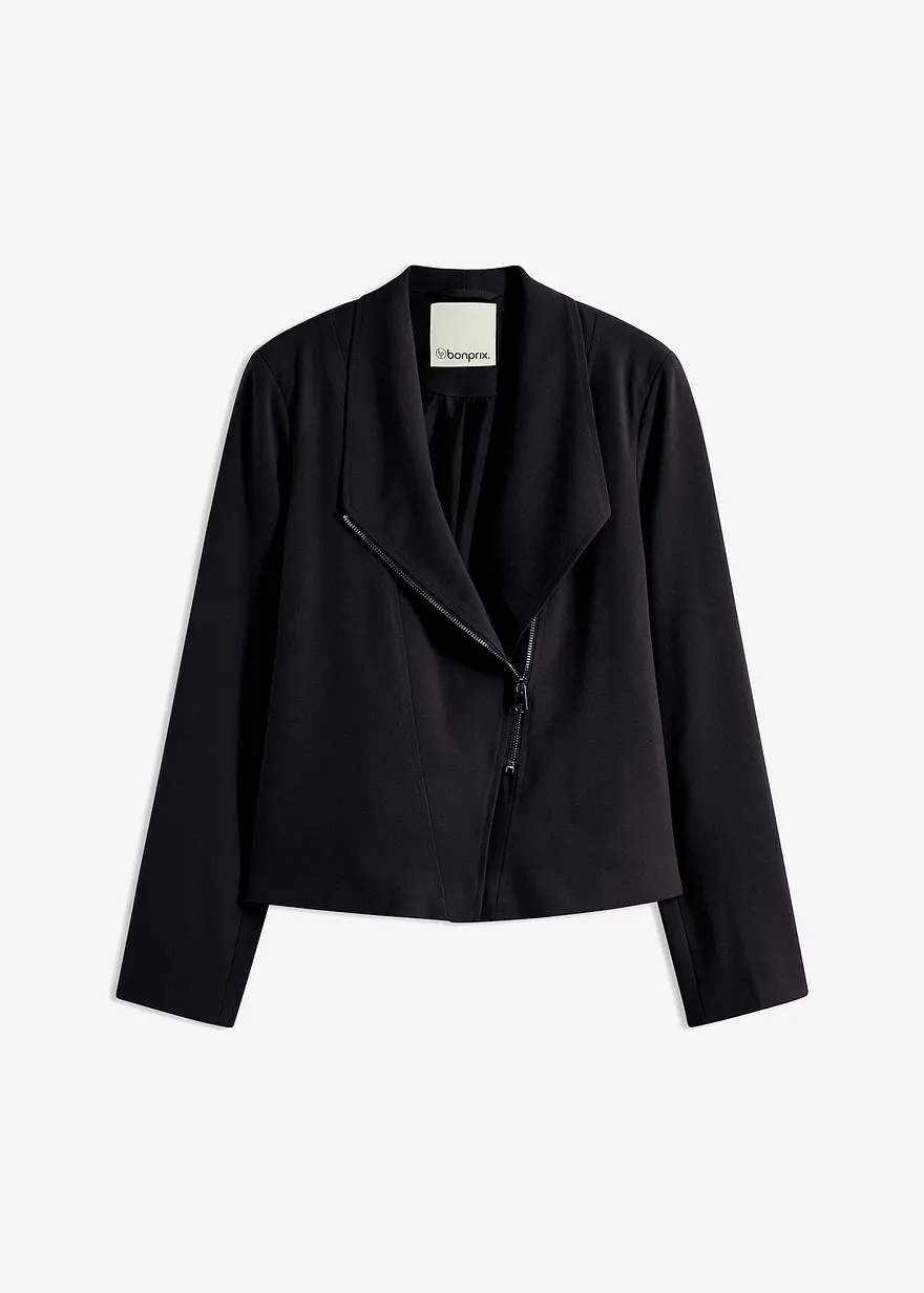 bonprix Moderner Blouson mit Reißverschluss - schwarz - Damen
