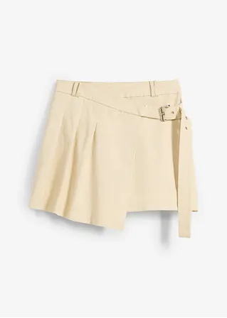 bonprix Moderner Faltenrock mit Schnalle - beige - Damen