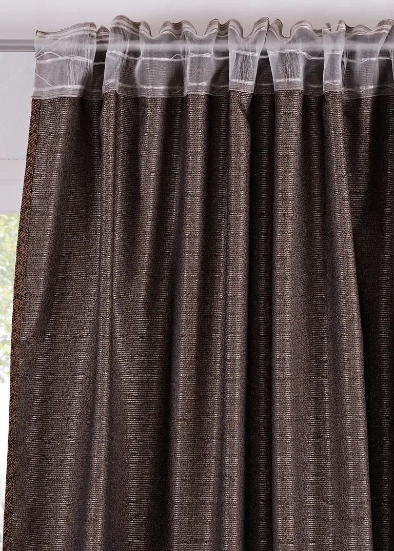 Bonprix Moderner Fertigvorhang - Braun Multifunktionsband