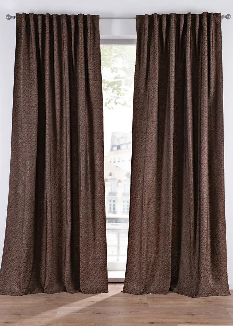 bonprix Moderner Fertigvorhang - braun Multifunktionsband