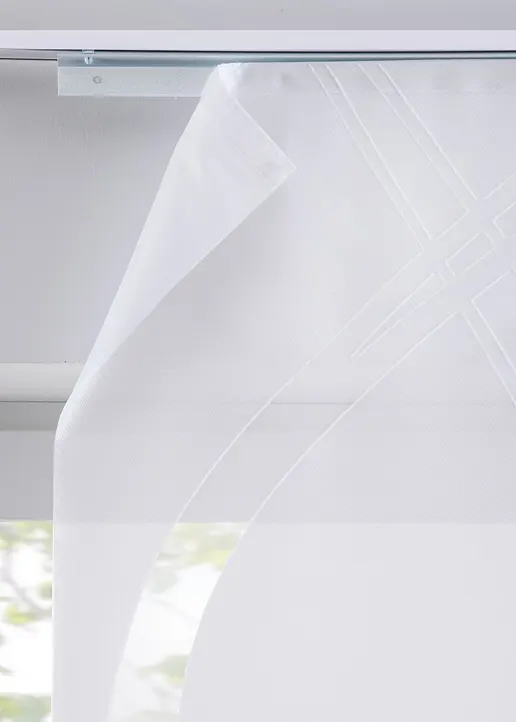 Bonprix Moderner Flächenvorhang - Wollweiß Klettschiene